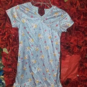 Kid Connection Lavender Punk Elephant Nightgown Size 4T Missing Button